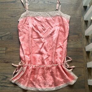 Rebecca Taylor Coral Satin Floral Top